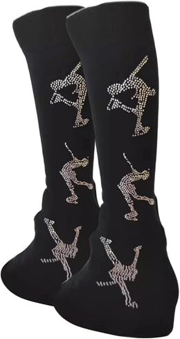 2x Figure Skating Leg Warmers Lightweight Warm Leg Sleeves Boot socks in Kuwait