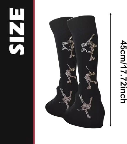 2x Figure Skating Leg Warmers Lightweight Warm Leg Sleeves Boot socks in Kuwait