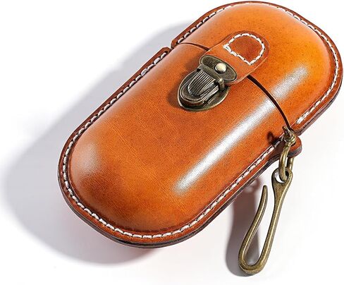 Leather eyeglass protective case - Portable travel sunglasses case - Suitable for both men and women in Saudi Arabia