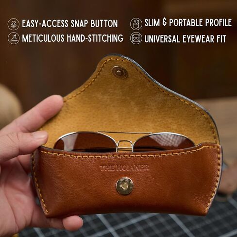 Genuine Leather Eyeglasses Case - Handmade Sunglasses Case in Hoi An - Premium Leather Sunglasses Cases for Men and Women in Saudi Arabia