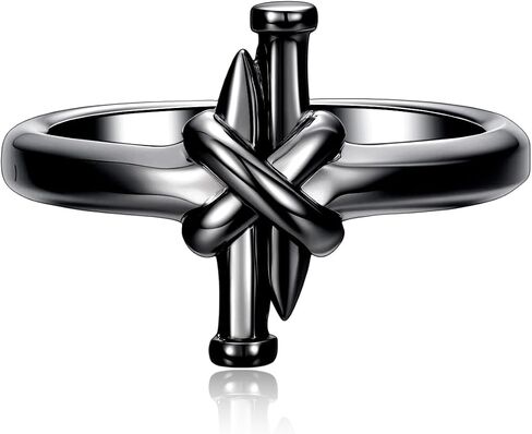 TwoAnts Cross Ring for Men Women 925 Sterling Silver Faith Cross Ring Religious Jewelry Band Christian Gifts for Women Men Mom Birthday Gifts in Kuwait