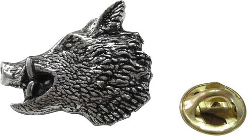 Kiola Designs Side Looking Wild Boar Lapel Pin in Kuwait