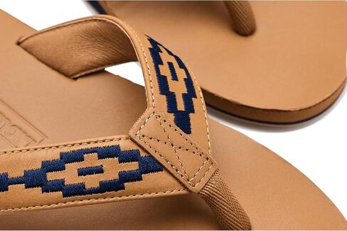 Hari Mari- Fields Camino - Men's Premium Leather Flip Flops with Southwestern Inspired Straps in Saudi Arabia