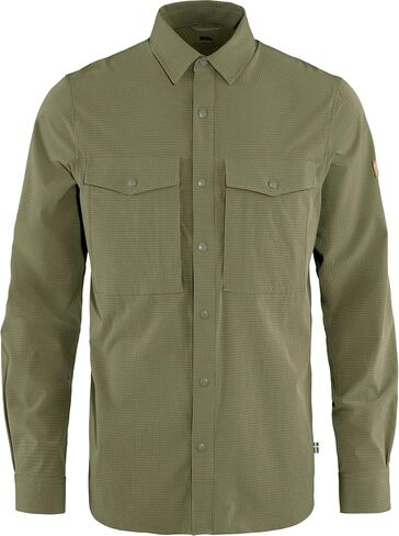 Fjällräven Abisko Men's Long Sleeve Trekking Shirt - Comfortable, Lightweight, Breathable Fabric - Hiking, Trekking, Light Olive, Medium in Saudi Arabia