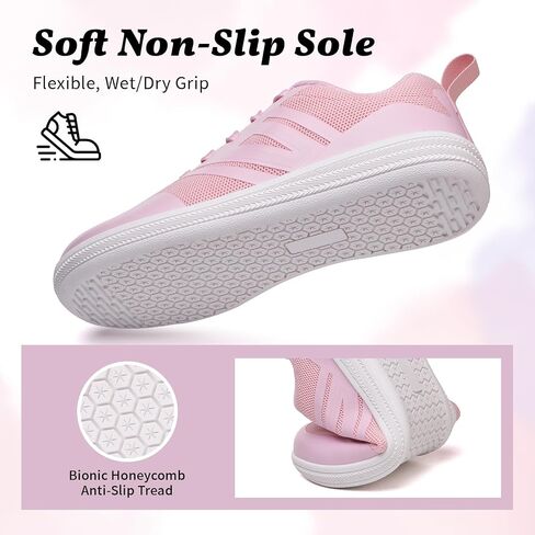 Women's Minimalist Barefoot Shoes | Wide Toe Box Zero Drop Sole | Breathable Lightweight Non-Slip Flexible Sneakers for Multi-Scene Daily Wear in Kuwait