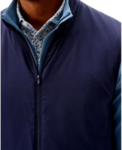 johnnie-O Men's Charlton Performance Vest, Wake, Featherweight 2 Way Full Zip in Kuwait