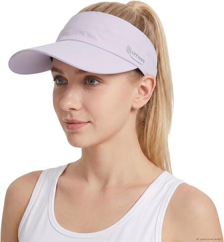 Sun Visor Hat for Men Women, Summer Wide Brim UV Protection Visor Adjustable Empty Top Hat for Golf Tennis Running in Saudi Arabia