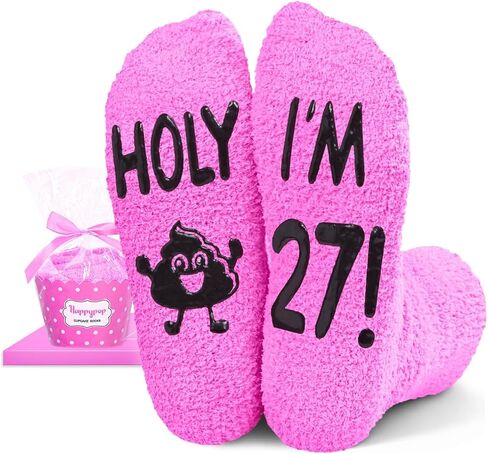 HAPPYPOP Birthday Gift Ideas - 20-30 Year Old Birthday Socks for Women in Saudi Arabia