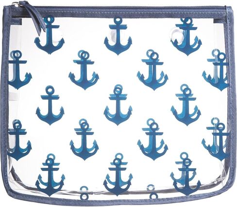 BOGG BAG Clear Designer Zipper Insert (Set of 2) Travel Organizer Storage Pop In Original Bogg and Baby (Navy Anchor) in Saudi Arabia