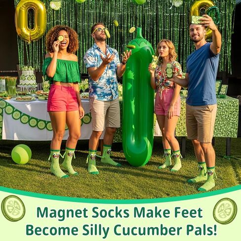 Funny Pickle Socks for Women Men Novelty Silly Magnetic Socks That Hold Hands Gag Gifts for Pickle Lovers Friends in Saudi Arabia