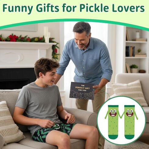 Funny Pickle Socks for Women Men Novelty Silly Magnetic Socks That Hold Hands Gag Gifts for Pickle Lovers Friends in Saudi Arabia