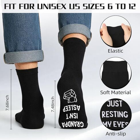 Grandpa Fathers Day Gift Funny Gifts for Grandpa Non Slip Socks Mens Birthday Gifts for Grandpas from Grandkids Fathers Day Gift for Grandpa Presents for Grandfather Papa Stocking Stuffers in Saudi Arabia