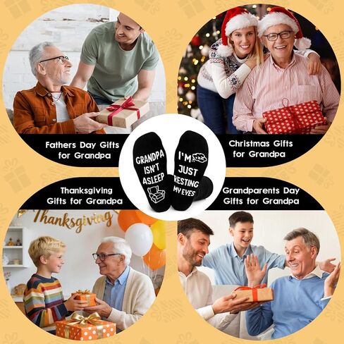 Grandpa Fathers Day Gift Funny Gifts for Grandpa Non Slip Socks Mens Birthday Gifts for Grandpas from Grandkids Fathers Day Gift for Grandpa Presents for Grandfather Papa Stocking Stuffers in Saudi Arabia