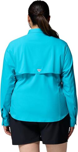 Columbia Women's PFG Tamiami II Long Sleeve Fishing Shirt, Ocean Teal, Medium in Kuwait