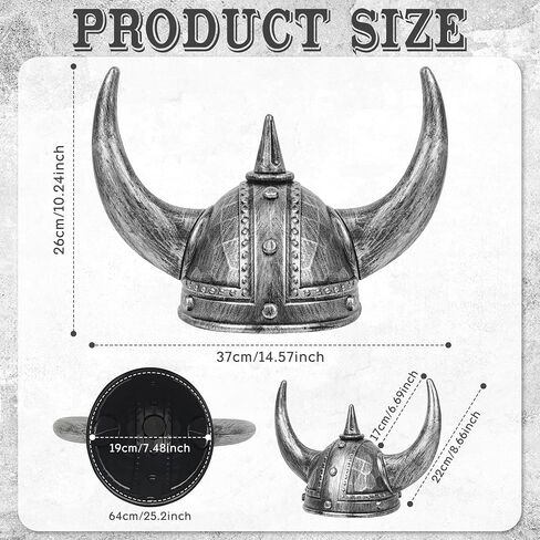Viking Helmet, Viking Hat with Horns Plastic Medieval Helmets Norse Barbarian Warrior Hat Vikings Costume Accessories for Men Adults for Halloween Cosplay Battle Play in Saudi Arabia