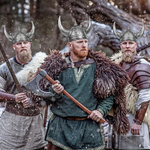 Viking Helmet, Viking Hat with Horns Plastic Medieval Helmets Norse Barbarian Warrior Hat Vikings Costume Accessories for Men Adults for Halloween Cosplay Battle Play in Saudi Arabia