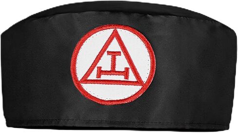 Masonic Royal Arch Crown Cap – Black Satin Triple Tau Embroidered Ceremonial Hat, Available in Sizes Small–2XL in Saudi Arabia