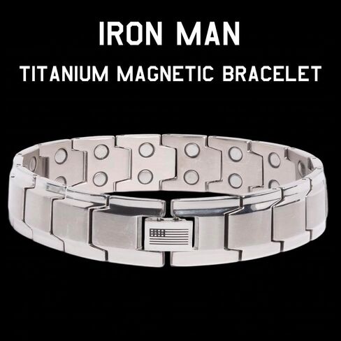 Hero Company Magnetic Bracelet - ‘Iron Man Armor’ Titanium Magnetic Bracelet for Father's Day - Helps Pair Veterans With A Service Dog in Saudi Arabia