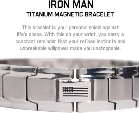Hero Company Magnetic Bracelet - ‘Iron Man Armor’ Titanium Magnetic Bracelet for Father's Day - Helps Pair Veterans With A Service Dog in Saudi Arabia
