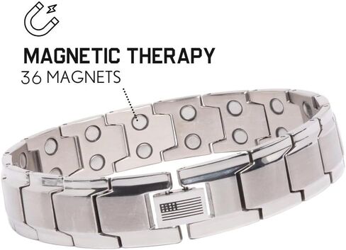 Hero Company Magnetic Bracelet - ‘Iron Man Armor’ Titanium Magnetic Bracelet for Father's Day - Helps Pair Veterans With A Service Dog in Saudi Arabia