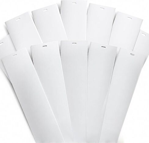 California Blinds Company Vertical Blinds Replacement Slats 82.5" White Vinyl PVC Slats for Sliding Glass & Patio Door Blinds, Durable Blind Slats Replacement (12 Pack) in Saudi Arabia