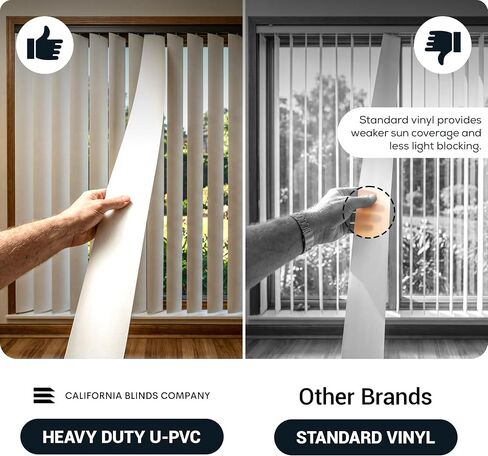 California Blinds Company Vertical Blinds Replacement Slats 82.5" White Vinyl PVC Slats for Sliding Glass & Patio Door Blinds, Durable Blind Slats Replacement (12 Pack) in Saudi Arabia