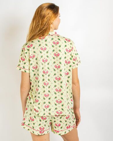 The Royal Standard Womens Pajama TOP Pickleballer Short Sleeve Button Up Sleep Shirt Sizes XS-XXL in Saudi Arabia