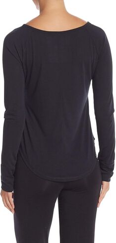 Psycho Bunny Women's Raglan Sleeve Pajama Tee (Black, Medium) in Kuwait