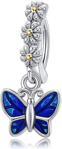 ONEFINITY Butterfly Belly Button Ring 925 Sterling Silver Butterfly Dangle Navel Rings Clicker Body Piercing Jewelry Gifts for Women in Kuwait