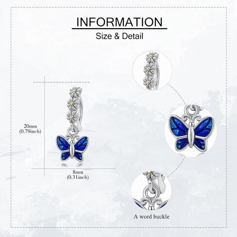 ONEFINITY Butterfly Belly Button Ring 925 Sterling Silver Butterfly Dangle Navel Rings Clicker Body Piercing Jewelry Gifts for Women in Kuwait