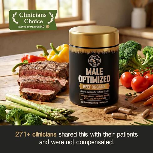 Beef Organ Supplement for Men 100% Grass Fed Beef Testicle, Prostate, Liver & Bone Matrix High Absorption with Black Pepper Non-GMO, Hormone Free, Made in USA 90 Capsules in Saudi Arabia