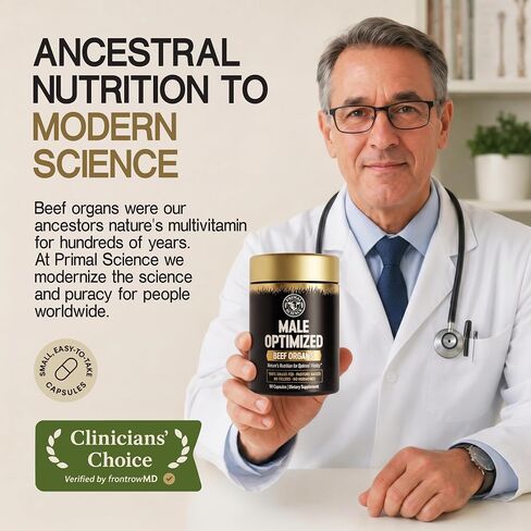 Beef Organ Supplement for Men 100% Grass Fed Beef Testicle, Prostate, Liver & Bone Matrix High Absorption with Black Pepper Non-GMO, Hormone Free, Made in USA 90 Capsules in Saudi Arabia