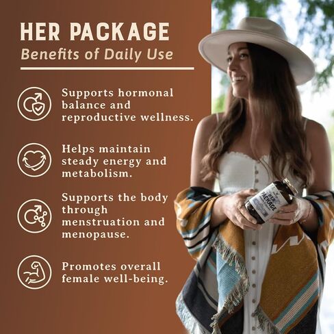 HEART & SOIL – Her Package – 100% Grass Fed & Finished Ovary, Uterus, Liver, & Kidney – Helps Maintain Hormone Balance & Reproductive Wellness - Menstrual & Menopause Support – 180 Capsules in Saudi Arabia