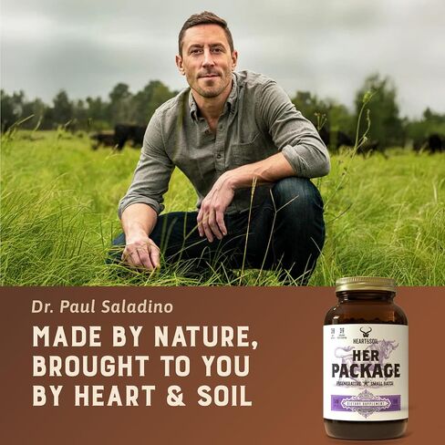 HEART & SOIL – Her Package – 100% Grass Fed & Finished Ovary, Uterus, Liver, & Kidney – Helps Maintain Hormone Balance & Reproductive Wellness - Menstrual & Menopause Support – 180 Capsules in Saudi Arabia