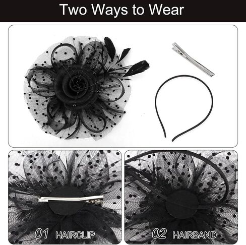 Fascinator Hat and Gloves Set Tea Party Accessories Weding Headwear for Girls and Women in Saudi Arabia