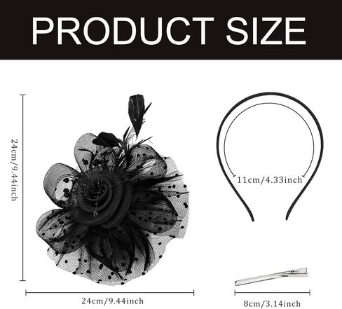 Fascinator Hat and Gloves Set Tea Party Accessories Weding Headwear for Girls and Women in Saudi Arabia