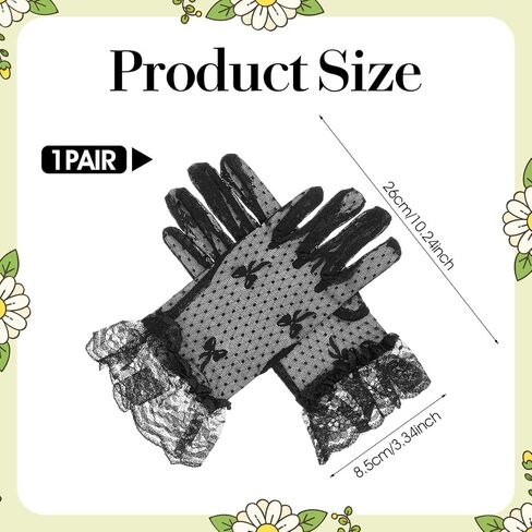 2 PCS Birdcage Veil with Black Lace Gloves, Black Mesh Veils for Women Fascinators Hats with Rhinestone for Women, Funeral Veil Headband for Woman Bridal Wedding Tea Party Funeral Church Costume in Saudi Arabia