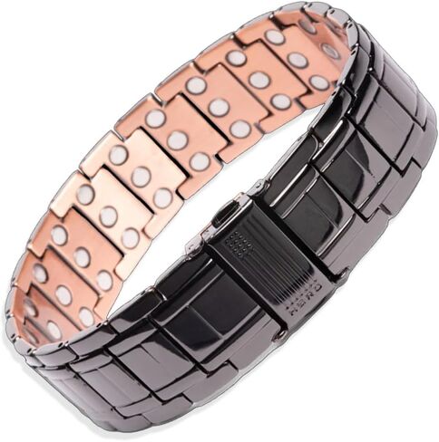 Hero Company Titanium Copper Magnetic Bracelet - ‘Paladin M109A7 Howitzer’ Bracelet for Father's Day - Helps Pair Veterans With A Service Dog in Saudi Arabia