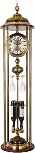 Grandfather Clocks Metal Floor Standing Clock Quartz Silent Wine Rack for Villa Decor in Kuwait
