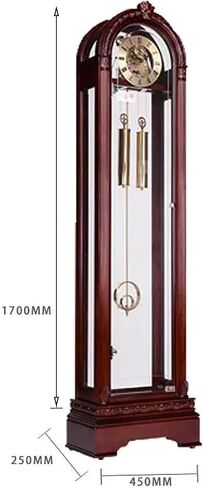 Grandfather Clocks Wood Grandfather Clock Floor Mechanical Pendulum Chimes Movement for Home in Kuwait