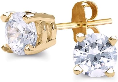 IGI Certified Lab Grown Diamond Stud Earrings 0.50 to 3 CTTW 14K Yellow or White Gold (F-G Color, VS2-SI1 Clarity) in Kuwait