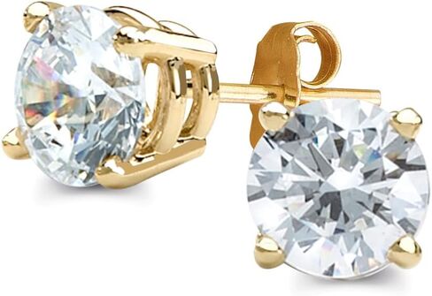 IGI Certified Lab Grown Diamond Stud Earrings 0.50 to 3 CTTW 14K Yellow or White Gold (F-G Color, VS2-SI1 Clarity) in Kuwait