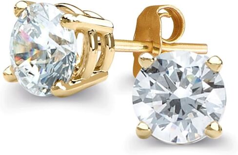 IGI Certified Lab Grown Diamond Stud Earrings 0.50 to 3 CTTW 14K Yellow or White Gold (F-G Color, VS2-SI1 Clarity) in Kuwait