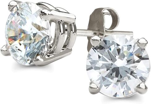 IGI Certified Lab Grown Diamond Stud Earrings 0.50 to 3 CTTW 14K Yellow or White Gold (F-G Color, VS2-SI1 Clarity) in Kuwait