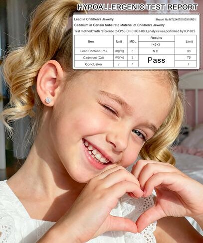 Leocuci Surgical Stainless Steel Hypoallergenic Stud Earrings for Women Girls Flat Back Earring with Screw Back in Saudi Arabia