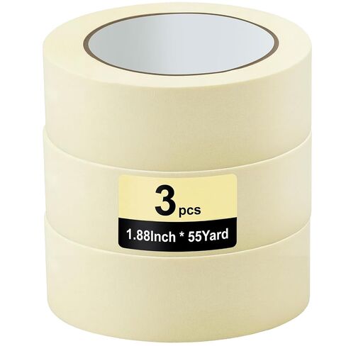 Masking Tape Bulk General Purpose Masking Tape 55 Yards Painting Tape for Painting Home Office School Stationery Arts Crafts Basic Use(72 Rolls,1 Inch) in Kuwait