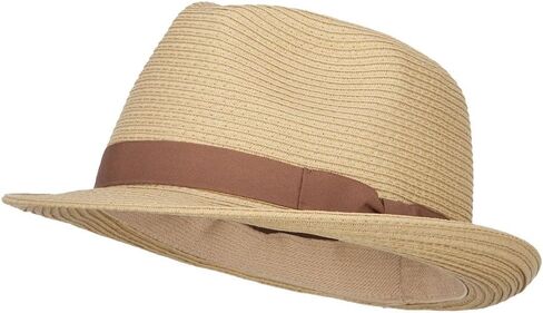 e4Hats.com Big Size Straw Fedora with Thin Grosgrain Band in Kuwait