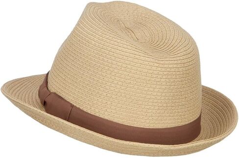 e4Hats.com Big Size Straw Fedora with Thin Grosgrain Band in Kuwait