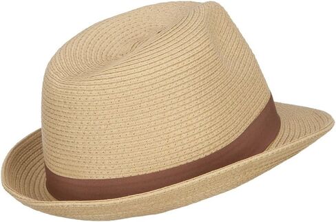 e4Hats.com Big Size Straw Fedora with Thin Grosgrain Band in Kuwait