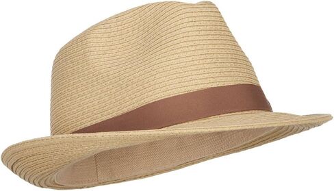 e4Hats.com Big Size Straw Fedora with Thin Grosgrain Band in Kuwait